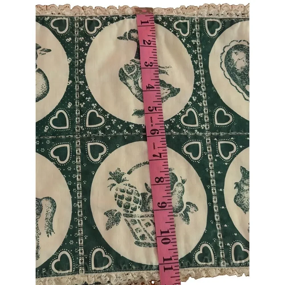 Vintage SET Of 4 Placemats Quilted Lace Trim 16” X 12” Cottage Farmhouse 3692/21